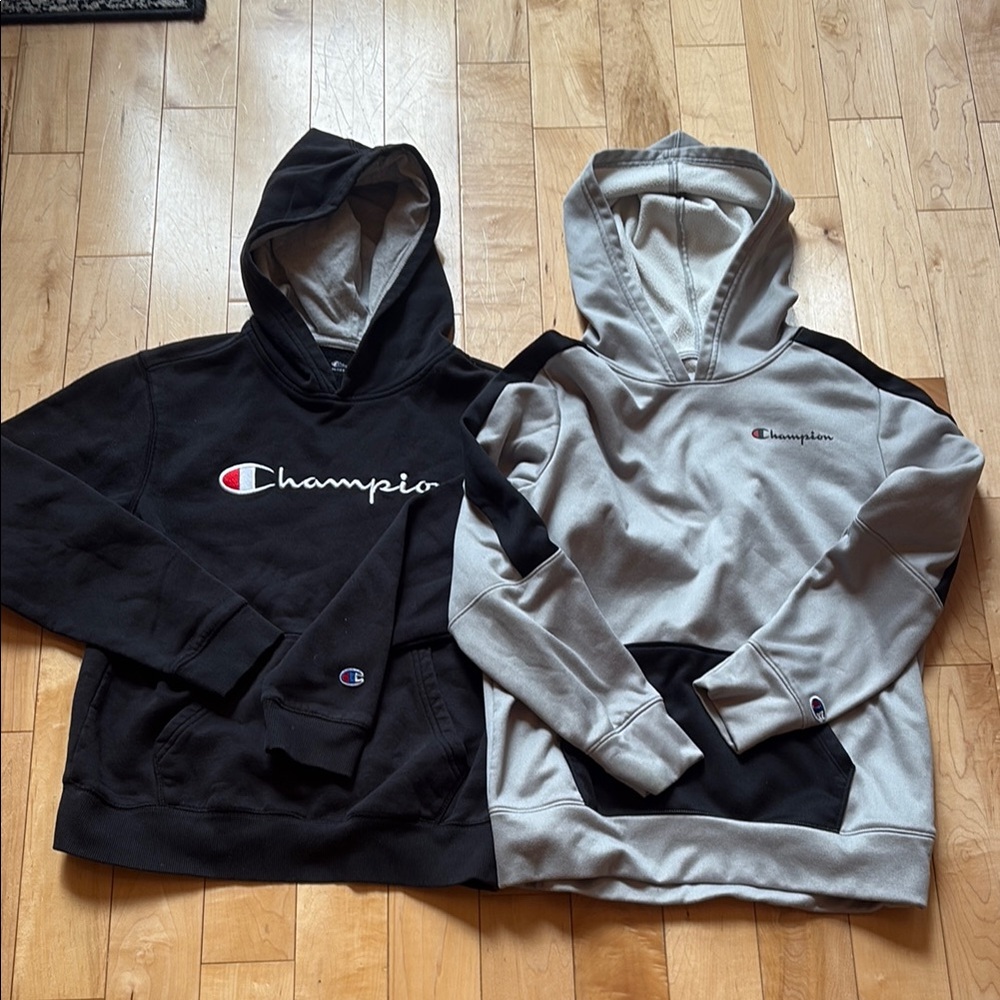 Champion Black and Gray Hoodies
